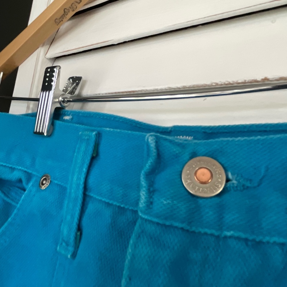 VTG Wrangler Bright Blue Turquoise 80’s-90’s high waist riding jeans - Picture 4 of 8